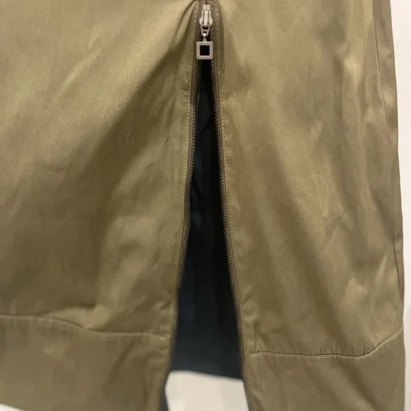 SARAH pacini green brown and grey dress with zipper size 0 - Picture 12 of 12